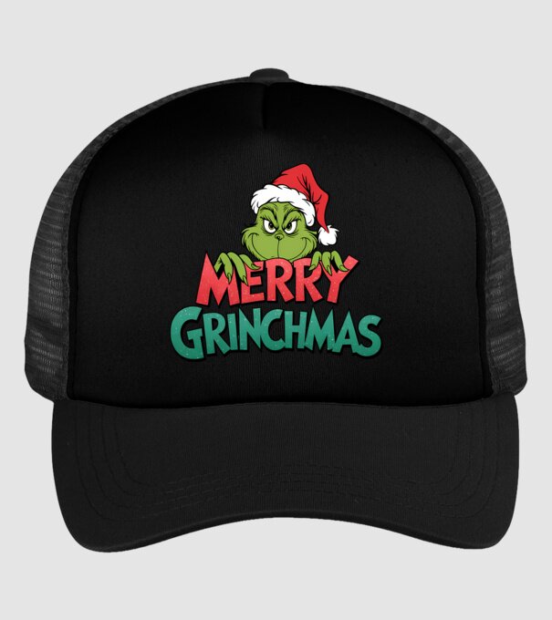 Merry Grinchmas model negru pe tricou