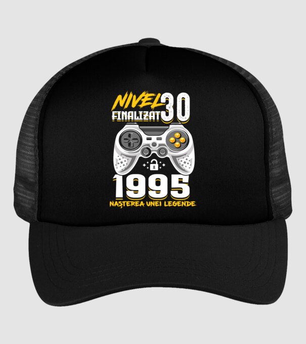 Nivel Finalizat 30 1995 model negru pe tricou