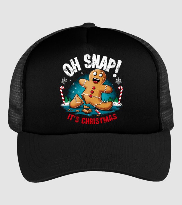 Oh snap! It's christmas Negru model negru pe tricou