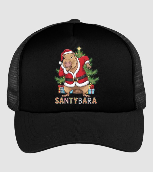 Santybara model negru pe tricou