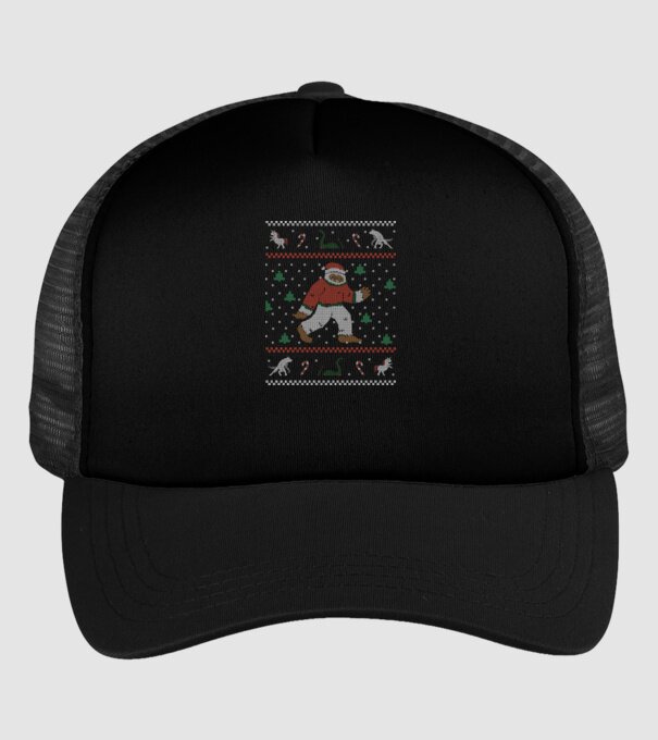 Ugly Sweater Yeti model negru pe tricou