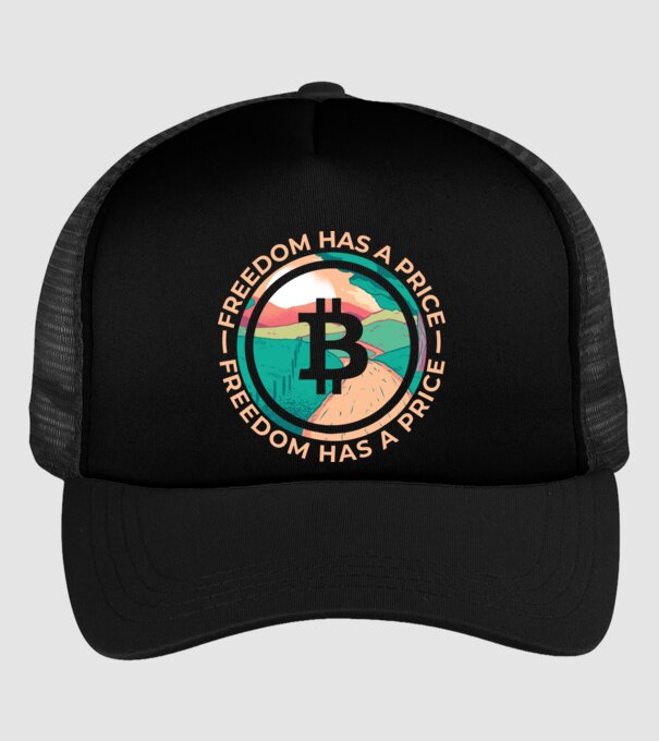 Libertatea are preț Bitcoin model negru pe tricou