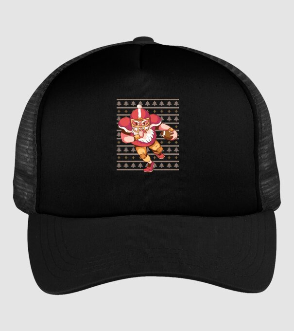 Fotbal american Moș Crăciun Touchdown Touchdown tricou Pulover urât cu model model negru pe tricou
