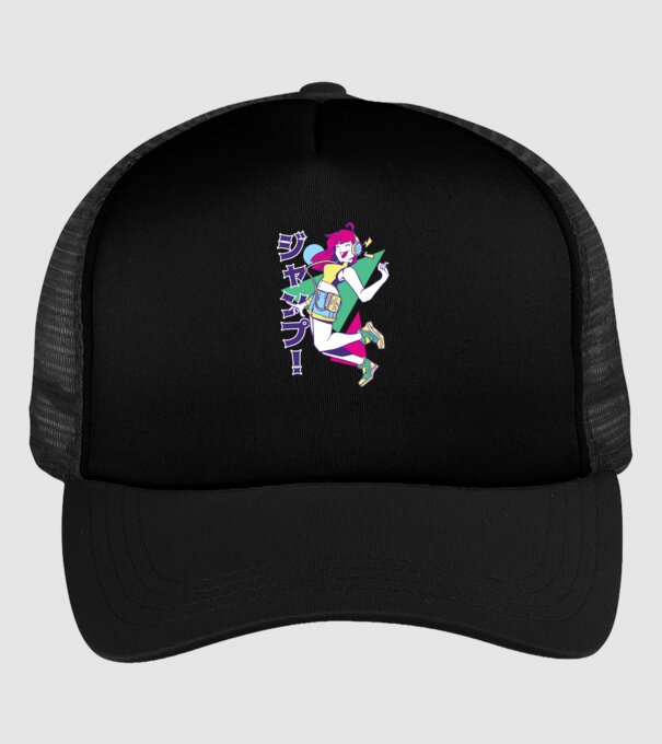 Anime fată retro model negru pe tricou