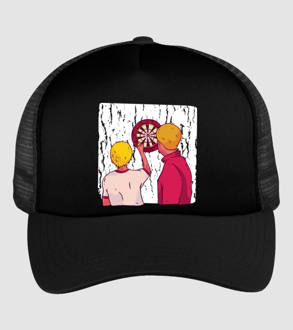 Darts Tată Fiu model negru pe tricou
