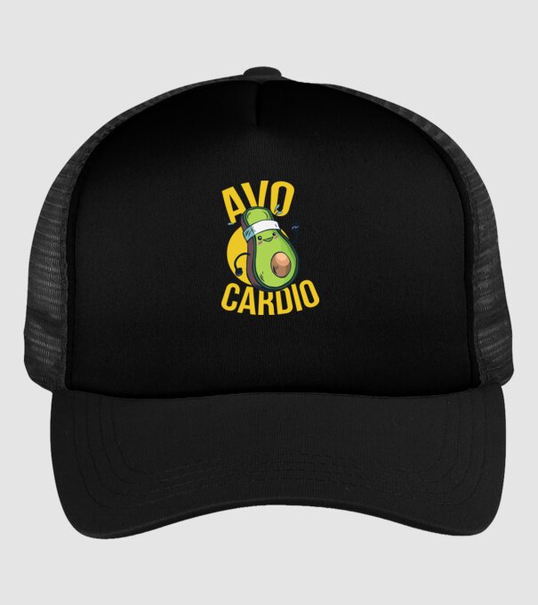 Avo Cardio Antrenament Avocado model negru pe tricou