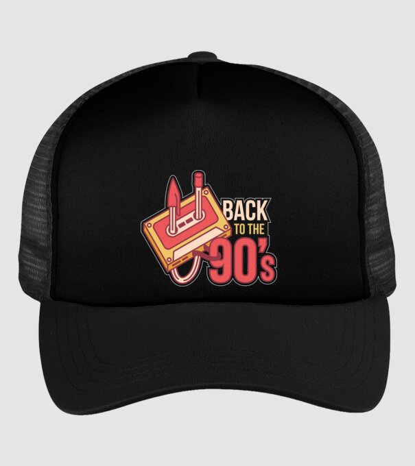 'Back to the 90s Înapoi în anii ''90 Retro' model negru pe tricou