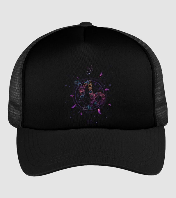 Capricorn Zodiac model negru pe tricou