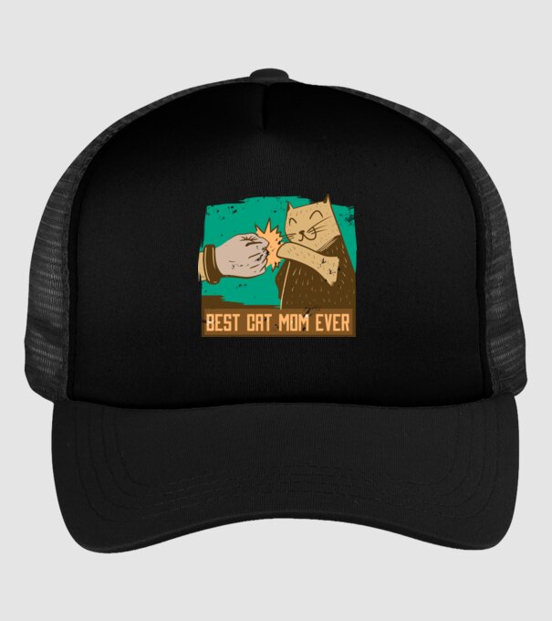 Best Cat Mom Ever - Cea mai bună mamă cu pisici model negru pe tricou