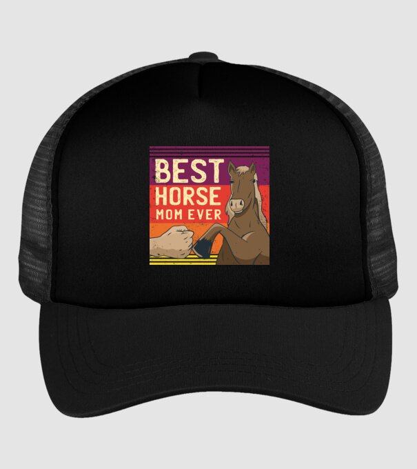 Best Horse Mom Ever - Cea mai bună mamă cu cal model negru pe tricou