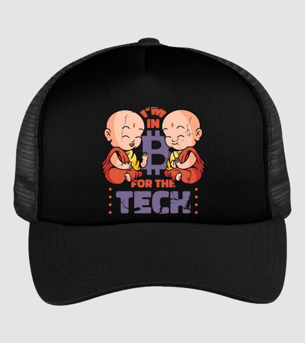 Călugări Buddha Bitcoin model negru pe tricou