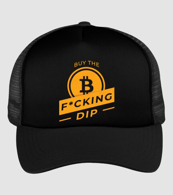 Bitcoin - Buy the fucking dip model negru pe tricou
