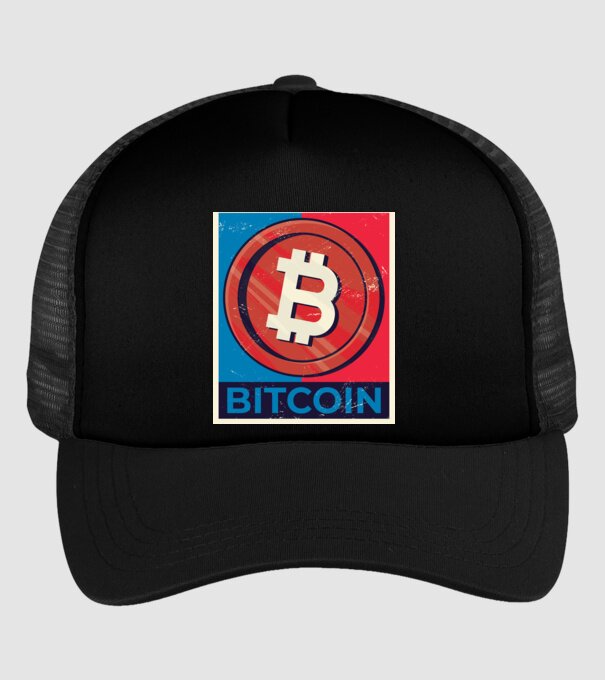 Bitcoin Criptomonedă model negru pe tricou