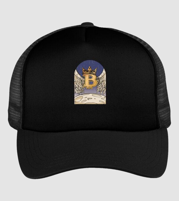 Bitcoin To The Moon Aselenizare model negru pe tricou