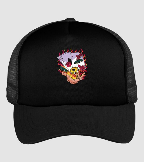 Black Jack Casino model negru pe tricou