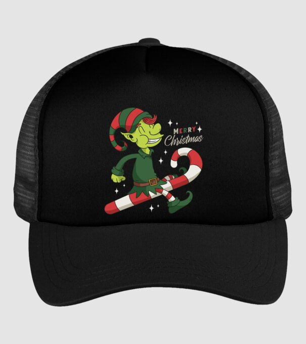 Crăciun Fericit Elf model negru pe tricou