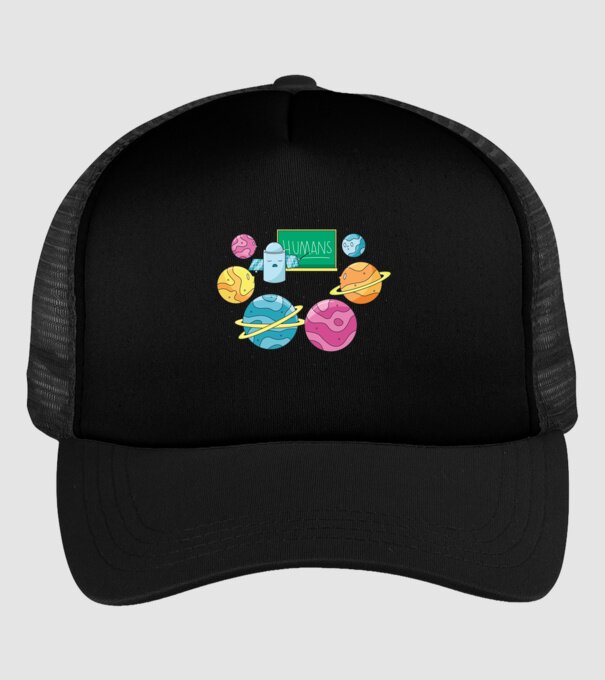 Învățarea planetelor model negru pe tricou