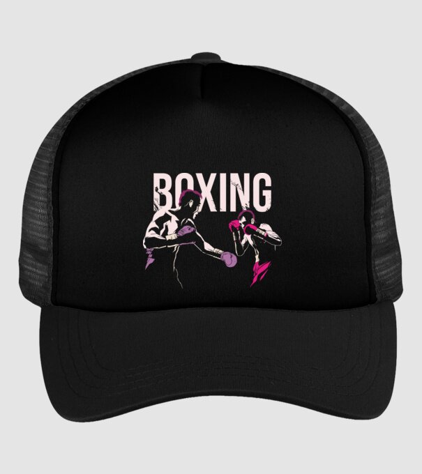 Boxing model negru pe tricou