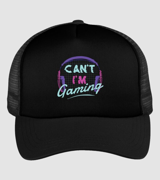 'Can''t I''m Gaming - Gamer' model negru pe tricou