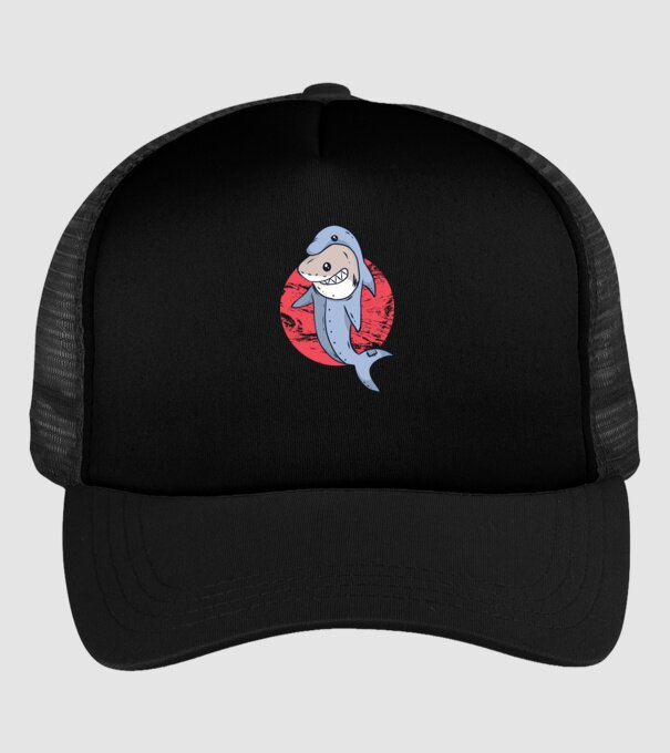 Rechin în costum de delfin model negru pe tricou
