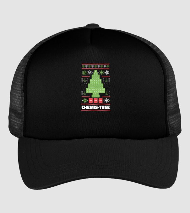 Chemis-tree pom de Crăciun model negru pe tricou