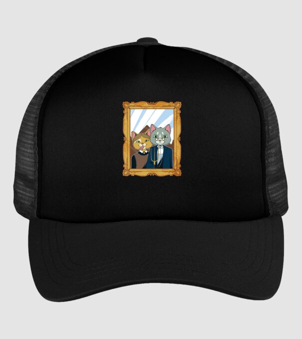 Portret Pisică model negru pe tricou