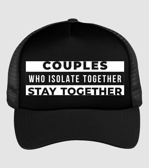 couples who isolate together model negru pe tricou