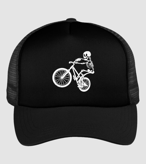 Biciclist schelet model negru pe tricou