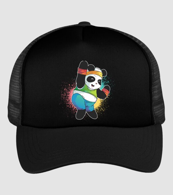 Panda drăguț Zumba model negru pe tricou