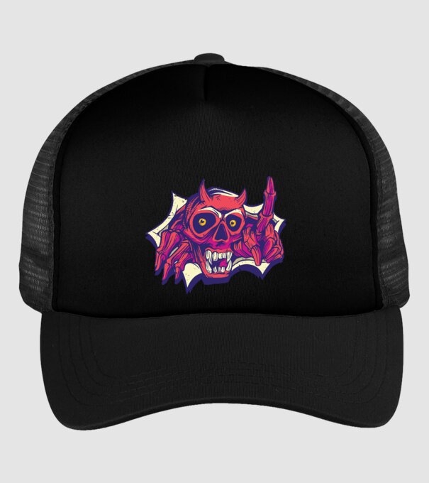 Craniu de Demon model negru pe tricou