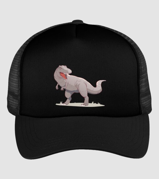 Dinozaur T-rex model negru pe tricou