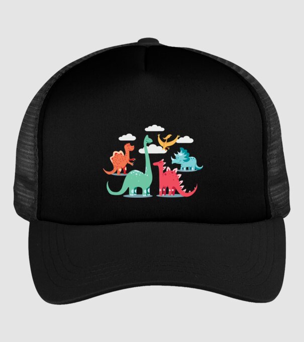 Dinozauri model negru pe tricou