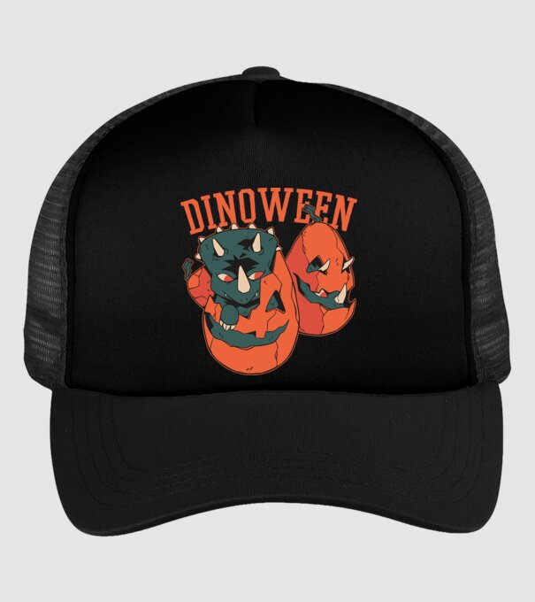 Dinoween model negru pe tricou