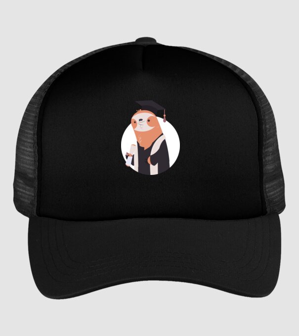 Leneș cu diplomă pentru absolvire model negru pe tricou