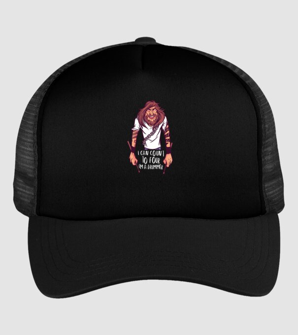 Baterist model negru pe tricou