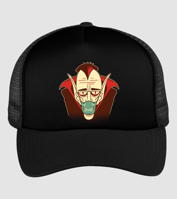 Dracula în mască model negru pe tricou