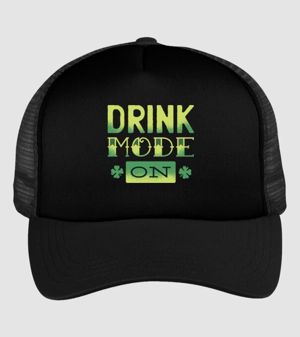Drink mode on - Mod de băutură activat model negru pe tricou