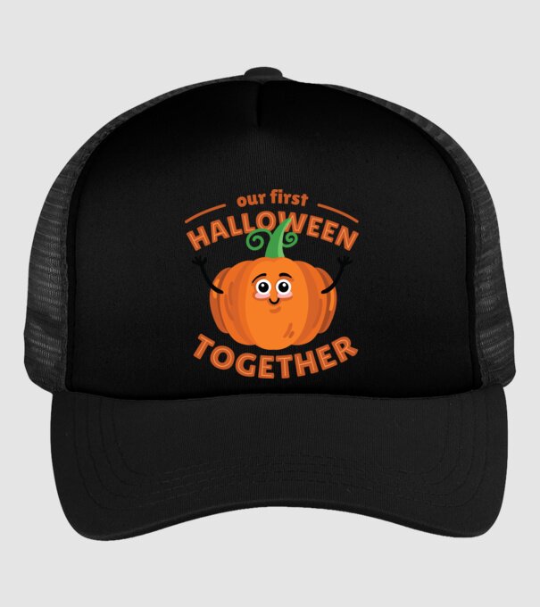Primul nostru Halloween împreună model negru pe tricou