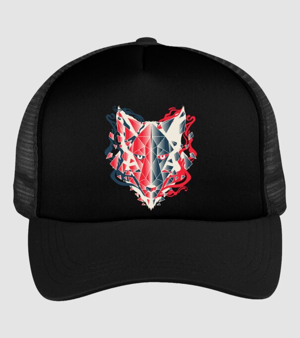 Wolf Head model negru pe tricou