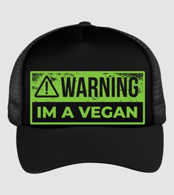 Atenție, sunt vegan model negru pe tricou