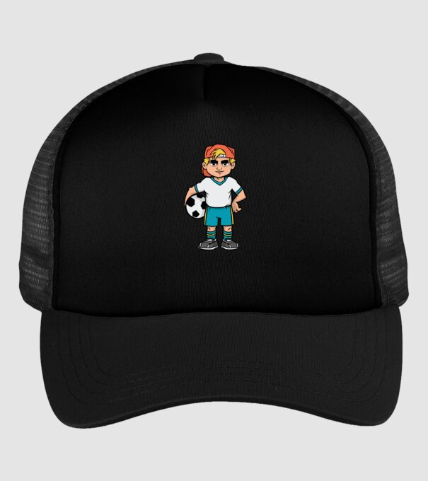 Băiat Fotbalist model negru pe tricou