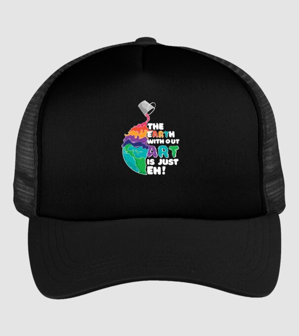 Pământ Artă model negru pe tricou