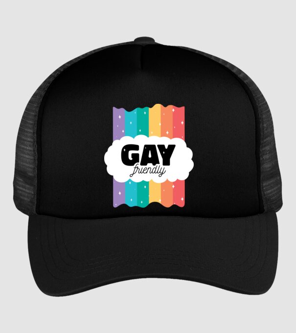 Gay friendly model negru pe tricou