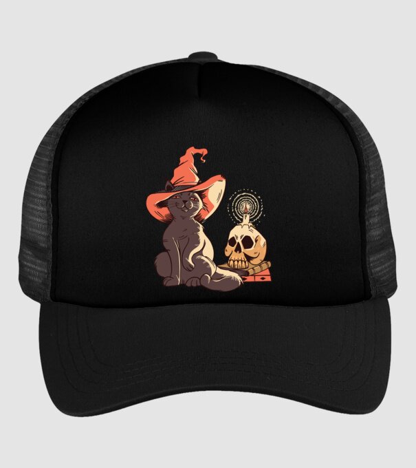 Pisică Halloween model negru pe tricou
