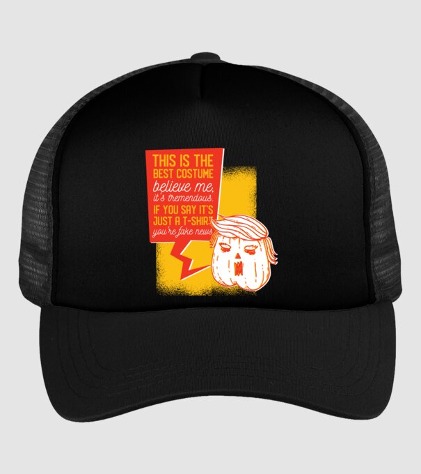 Halloween Trump cap de dovleac model negru pe tricou