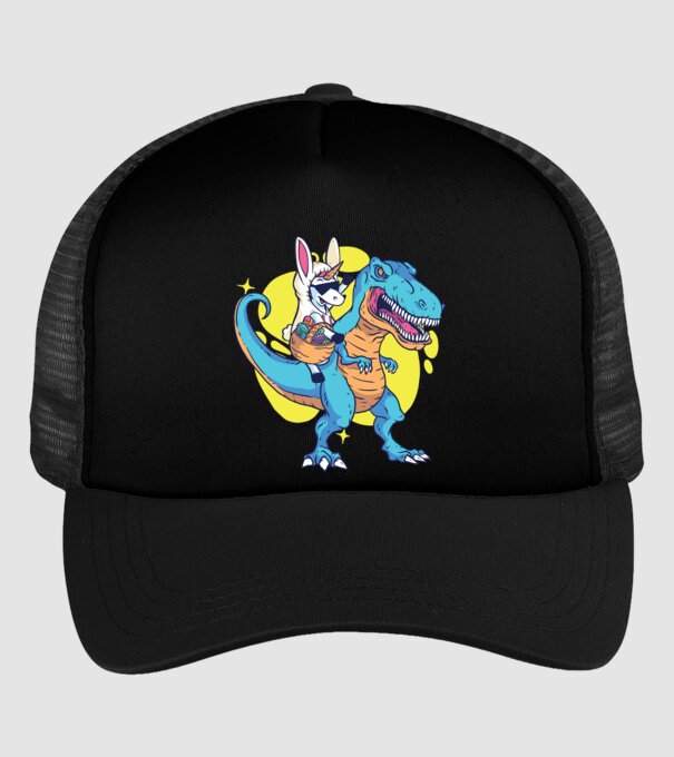 Dinozaur de Paște model negru pe tricou
