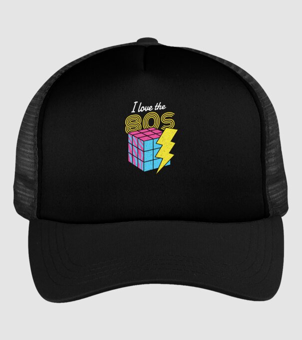 I love the 80s Cub Rubik model negru pe tricou