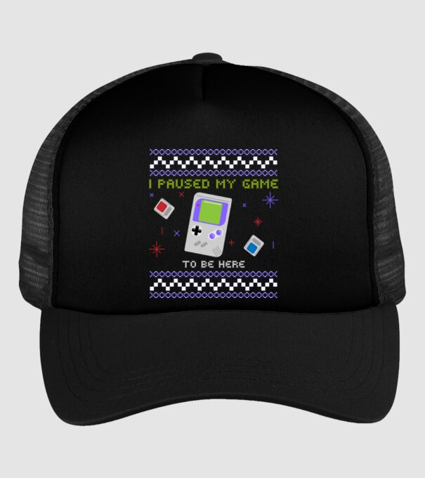 I paused my game to be here - Gamer pulovăr urât model negru pe tricou
