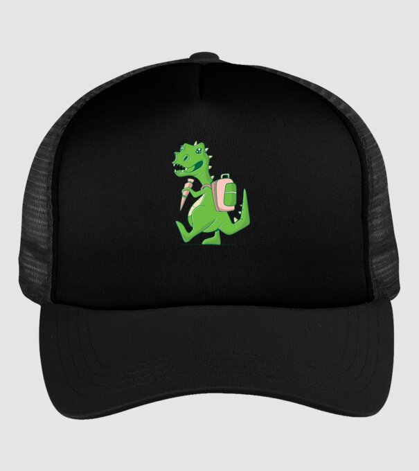 Elev Dino model negru pe tricou