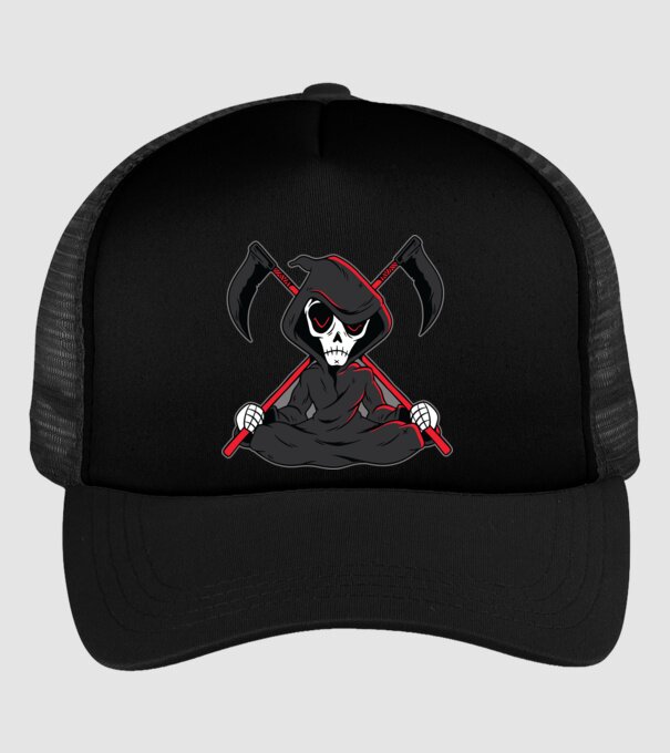 Moartea - Grim Reaper model negru pe tricou